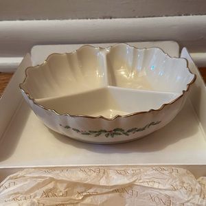Lenox Holiday condiment dish